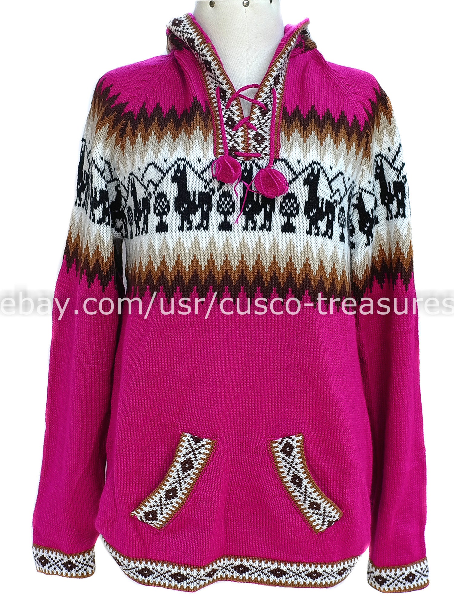 INCA-TEX PURE ALPACA WOOL SWEATER アルパカ獣毛 - トップス INCA-TEX PURE ALPACA WOOL SWEATER アルパカ獣毛 - トップス
