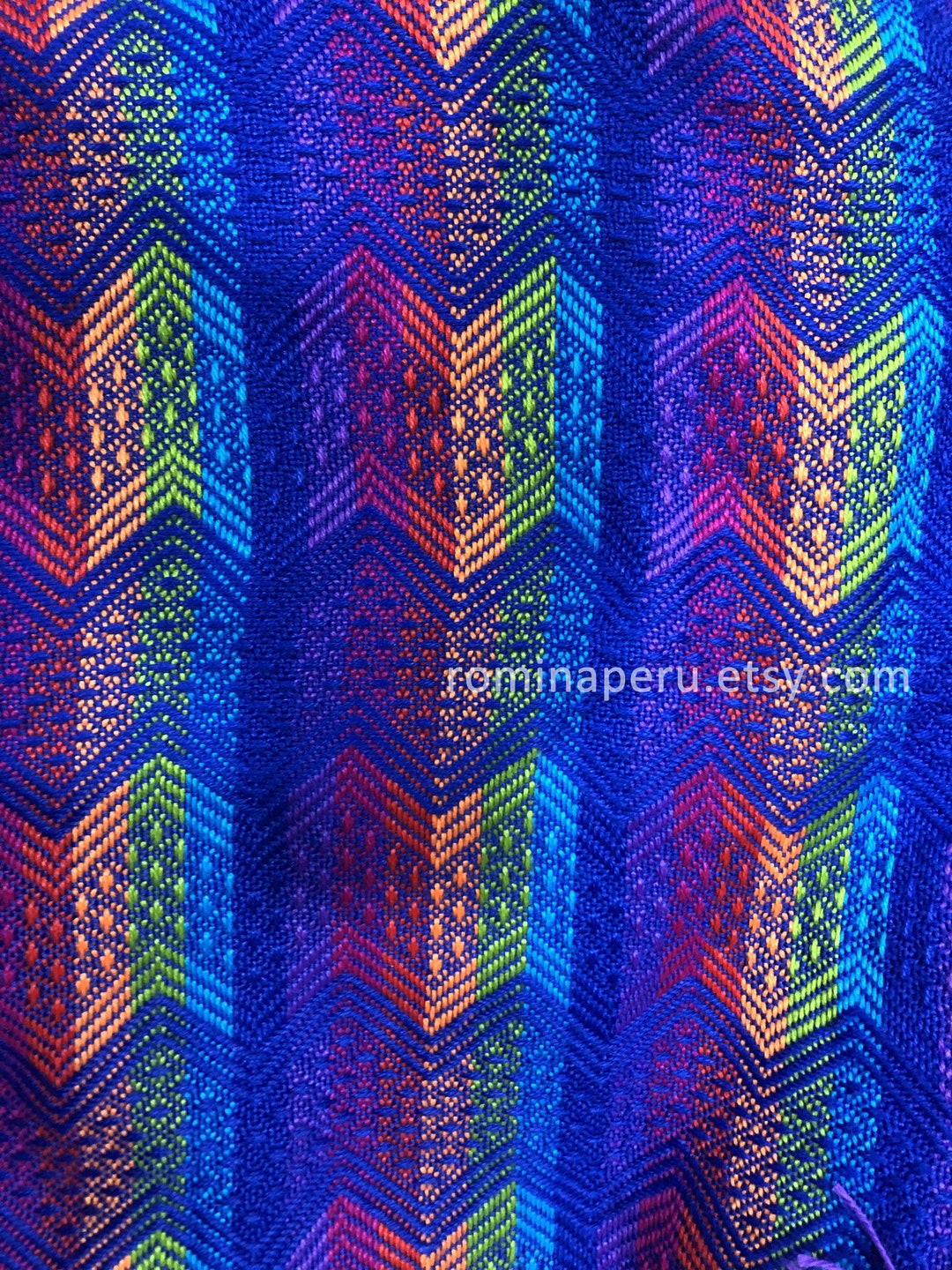 Luxury Alpaca Throw Blanket Blue Rainbow Colors Alpaca Etsy