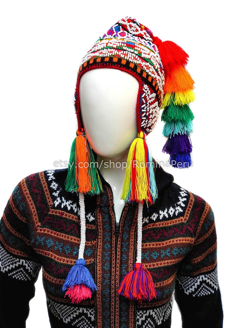 Genuine Peruvian Hat Unisex Peruvian Hat Handknitted Etsy