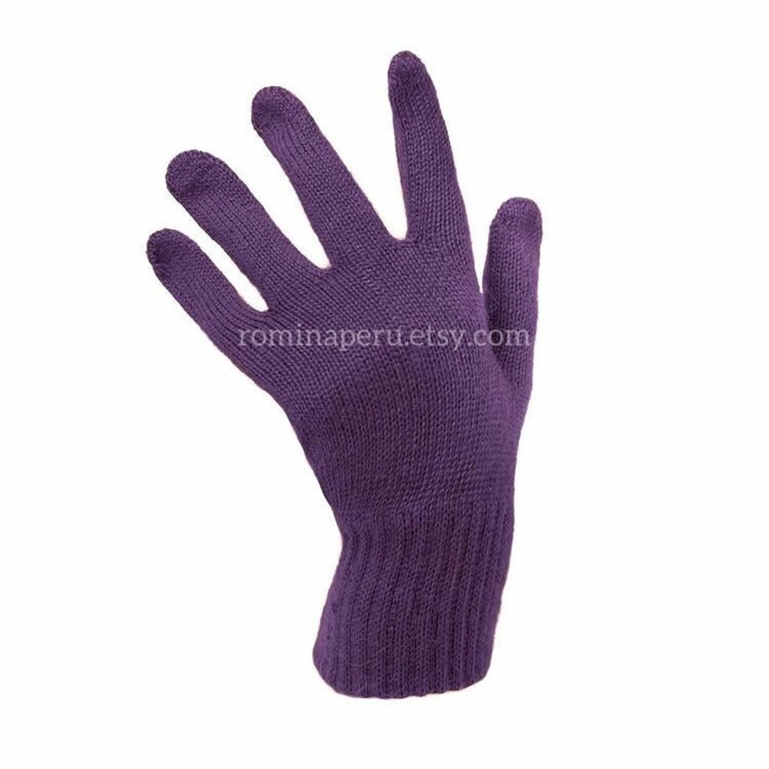 紫の手袋赤ちゃんアルパカ-手袋アルパカプレミアム柔らかくて暖かい Etsy 日本