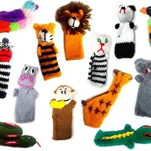 Lot of 100 Handknitted Finger Puppets Peruvian NEW, wholesale Knit Finger Puppets, Hand Knitted Finger Puppets, Educational finger puppets image 3
