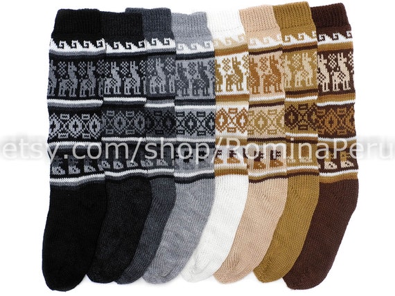 Lot de 09 chaussettes longues en laine d'alpaga péruvien - Etsy France