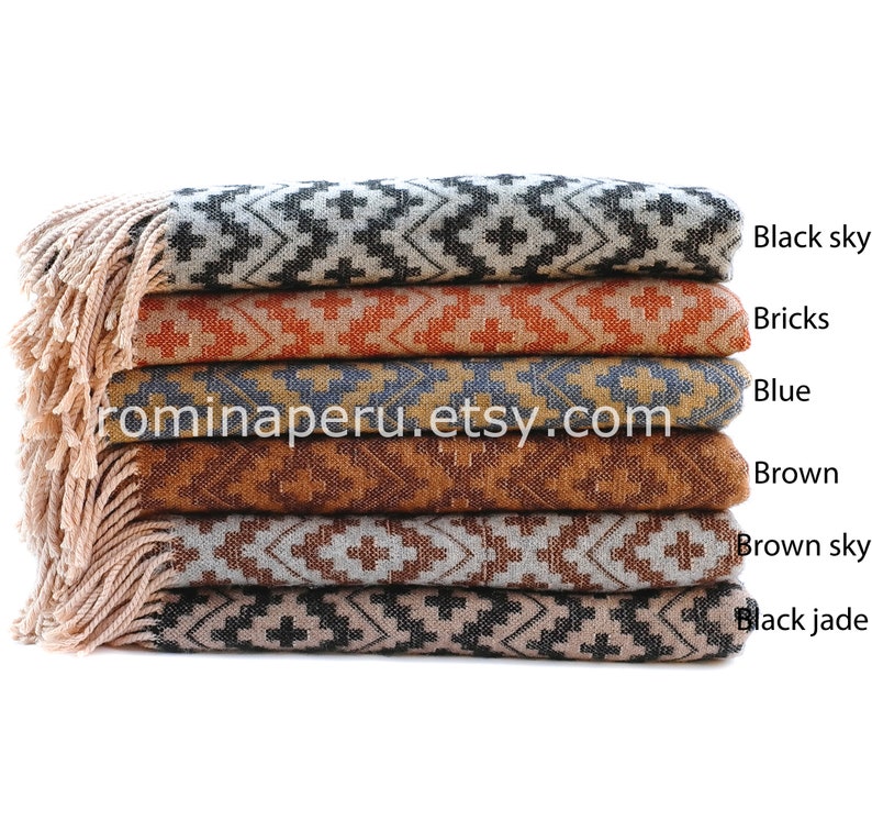 Luxury throw blanket alpaca Black alpaca peruvian blanket Etsy