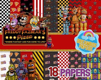 Five Nights at Freddy's Inspired Digital Paper, Free Clipart, Backgrounds, Wallpapers, Instant Download, High Quality, Dreambox Papers
