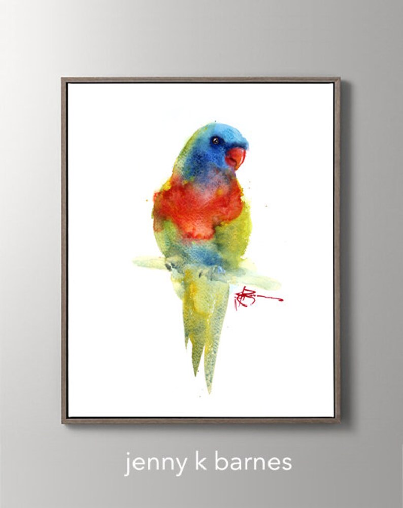 Rainbow Lorikeet Watercolour Giclee Fine Art Print Australian Etsy