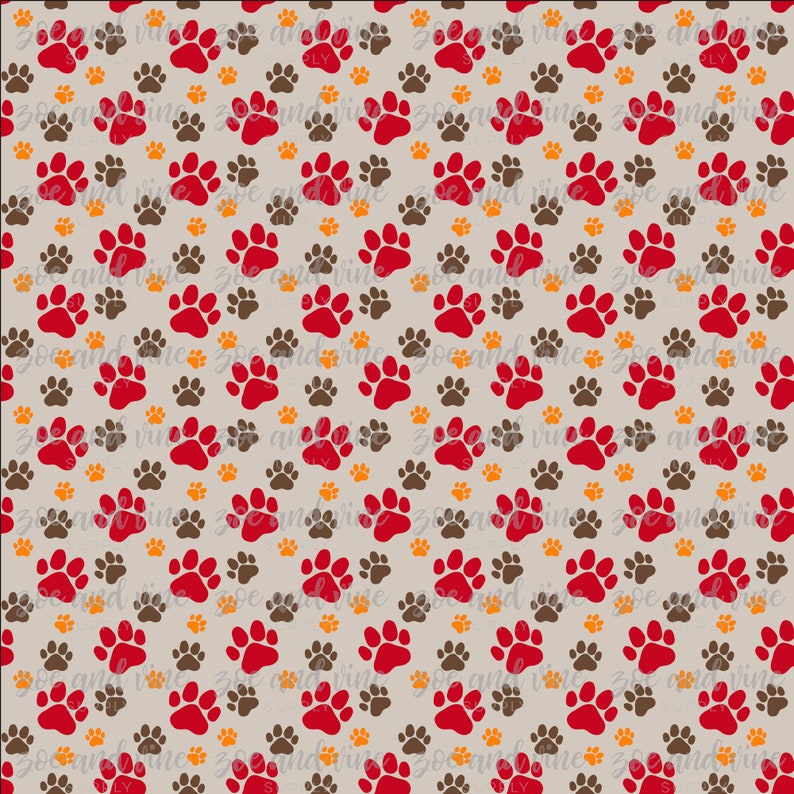 8.5 x 12 Felt Sheets Dog Felt Teal Red Paw Prints Felt Puppy Felt Ready to Ship Craft Felt