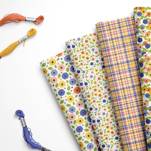 Flower Felt, Spring Flowers Felt, Plaid Felt, Fall Flowers Felt, Felt Sheets Craft Felt, Ready to Ship