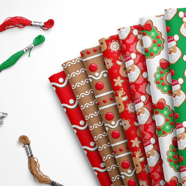 Christmas Felt, Santa Felt, Reindeer Felt, Christmas Wreath Felt, Gingerbread Felt, Craft Felt, Felt Sheets, 7 Design Choices