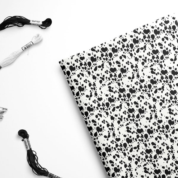 Dalmatian Print Felt, Black Dalmatian Print Felt, Felt Sheets, Felt, Dog Print Felt, Craft Felt