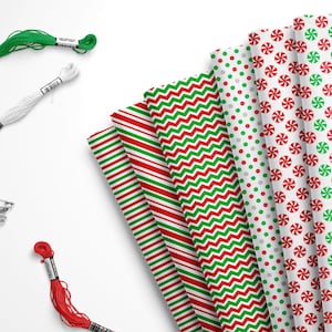 Peppermint Felt, Candy Felt, Christmas Mint Felt, Christmas Felt, Craft Felt, Stripe Felt, Chevron Felt, Polka Dot Felt, 6 Design Choices