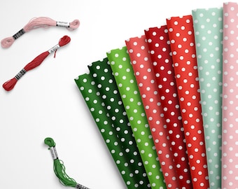Christmas Polka Dot Felt Sheet: Xmas Dots Felt