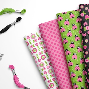 Ladybug Print Felt Sheet (9x12)