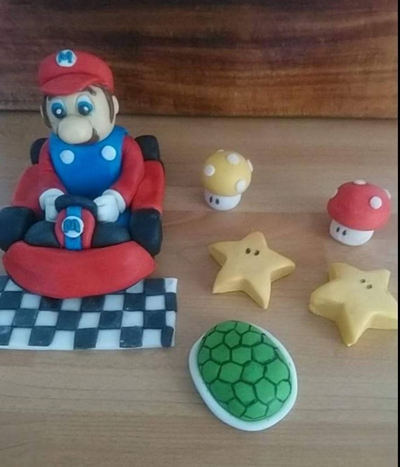 Mario Kart Cake Topper With Up To 5 Accessories Etsy