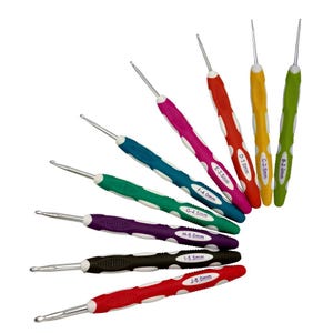 Crochets longs et ergonomiques, 2-6 mm
