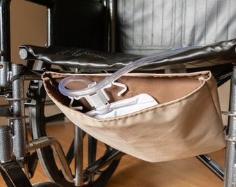 Urinary Catheter Bag Holder for Wheelchair. Catheter Privacy Bag. - “CathPack”