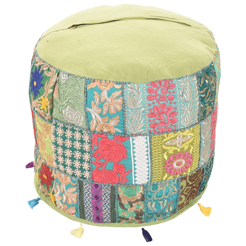 patchwork pouffe