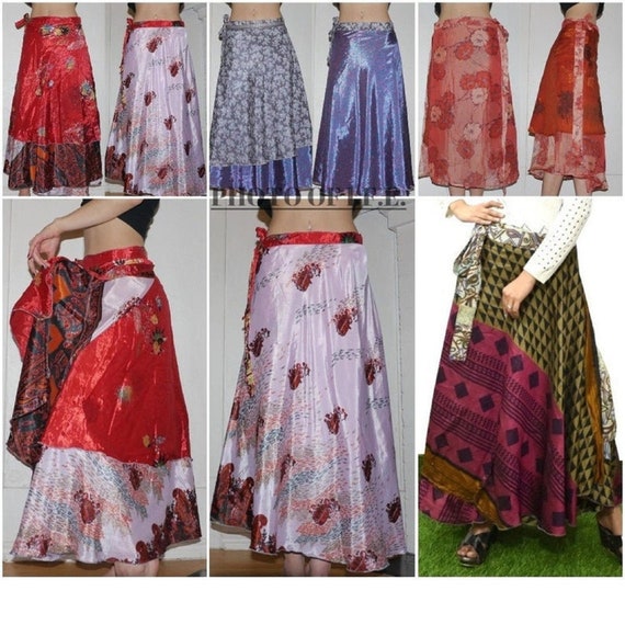 EXPRESS SHIPPING Short Mini Skirt Indian Women Wrap Skirts Vintage Silk  Bohemian Hippie Beach Magic Handmade Summer Skirts Women - Etsy