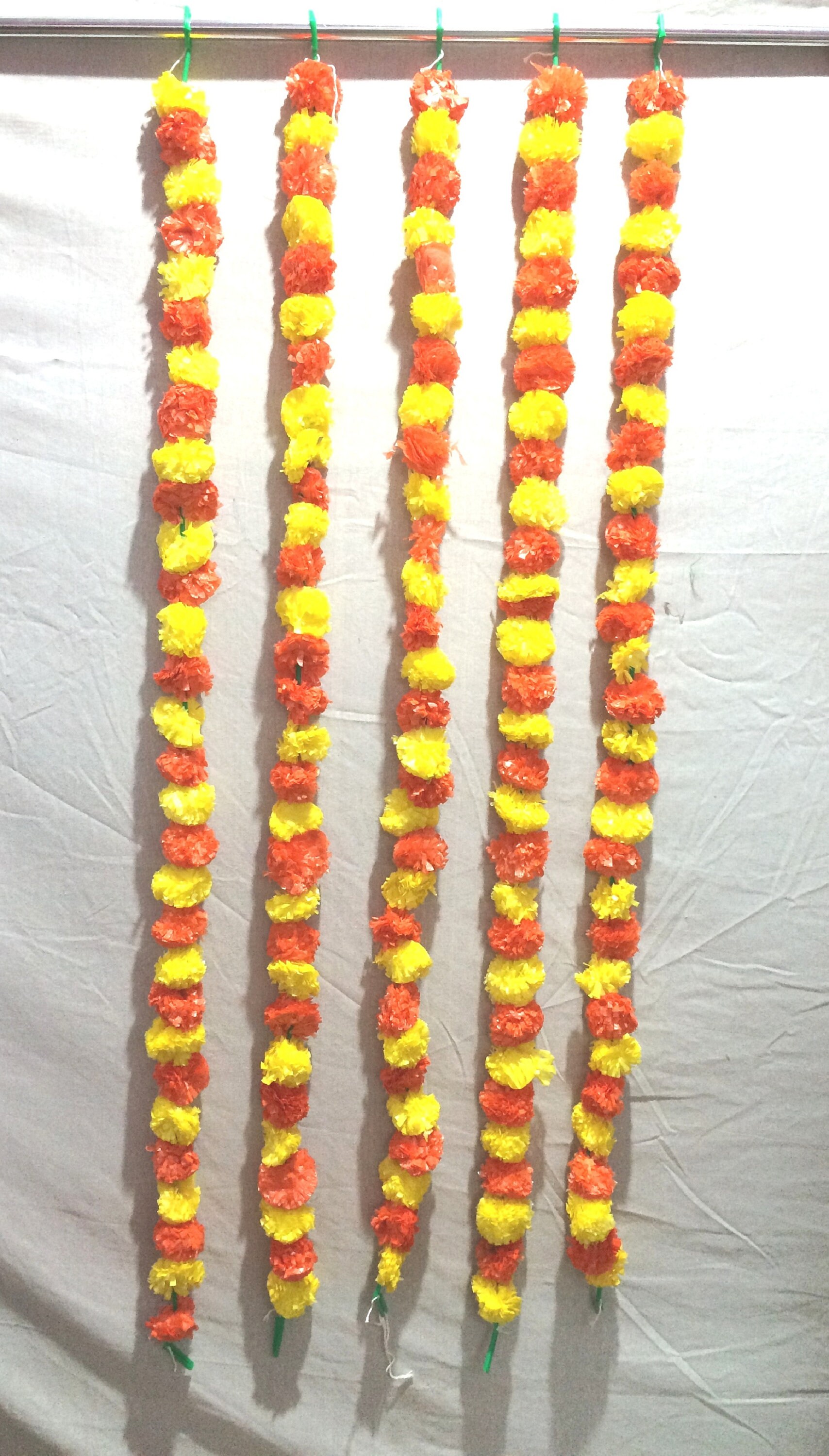 Artificial Marigold Flower Garlands Vine Wedding Indian Event Etsy