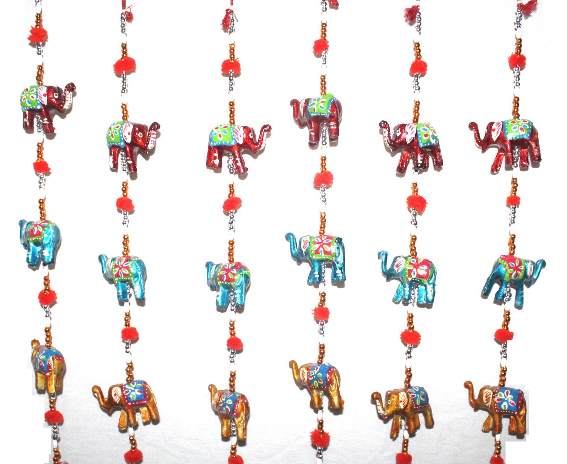 Indian Hanging Elephants wall Decoration Hanging String Etsy
