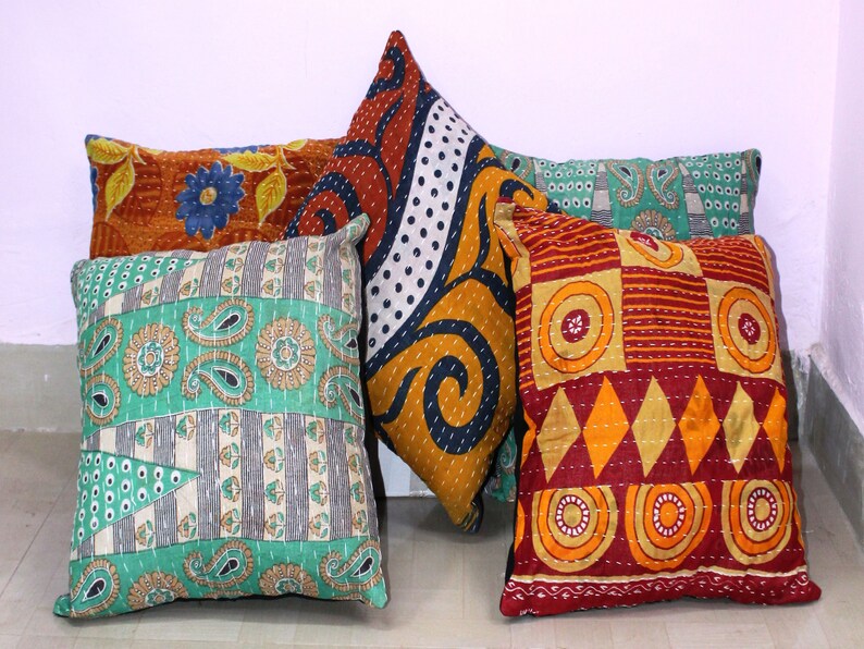 kantha pillows