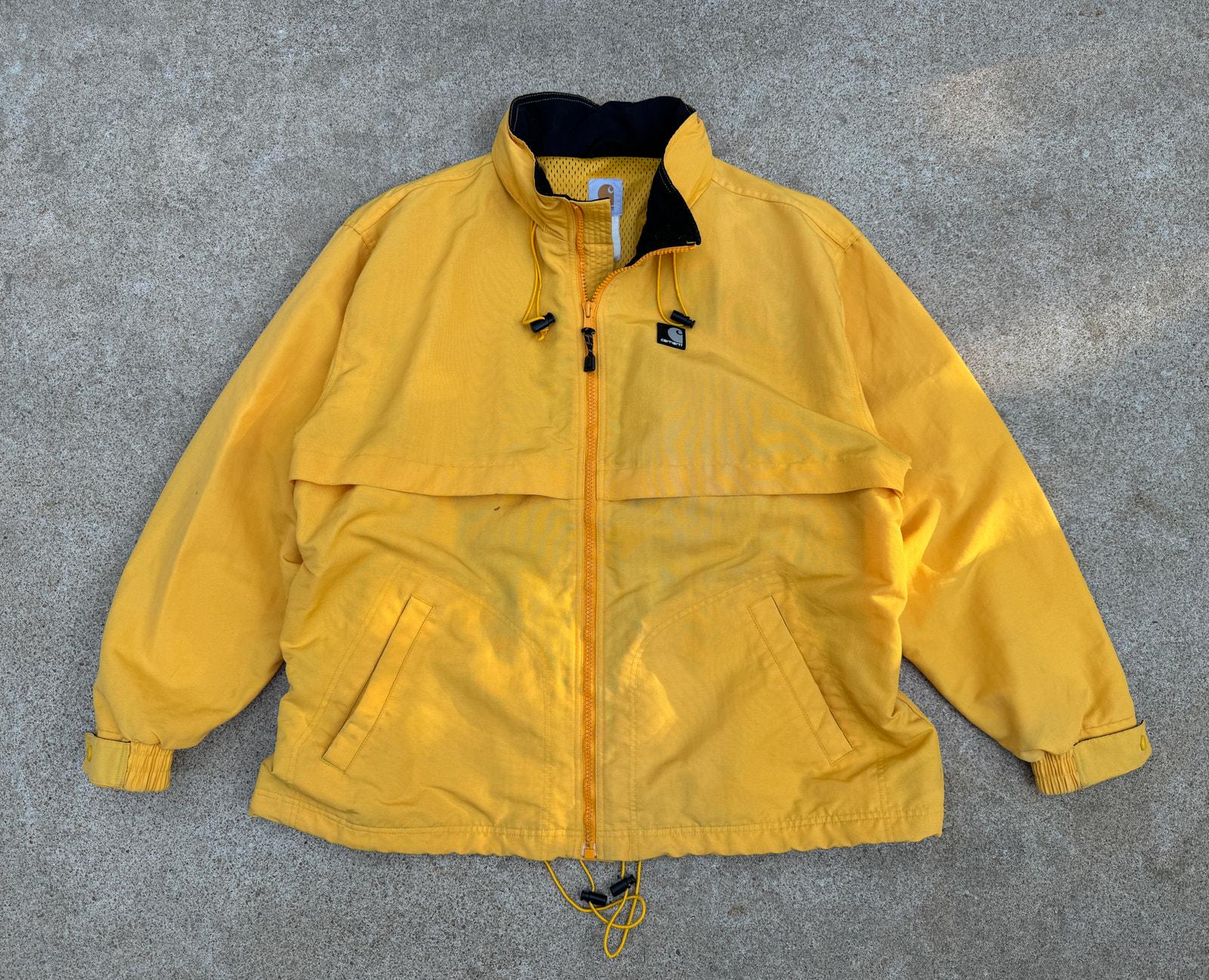 90s Carhartt J105 Workshield Mesh Lined Yellow Jacket