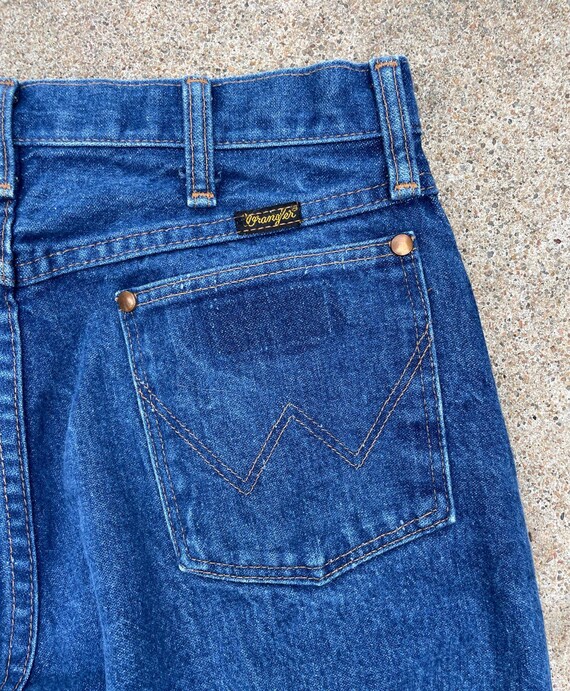 1980s Dark Wash Scovill Zip Wrangler Jeans // 30x33 // Vintage USA 