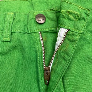 Pantalon de peintre léger vert acide DeeCee vintage des années 60 et des années 70// 28 29 x 34// Jeans de menuisier taille haute image 6