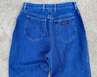 1970s Wrangler No Fault Denim Women's Straight Jeans // 14 28x28" // Scovill Zip Western Cowgirl