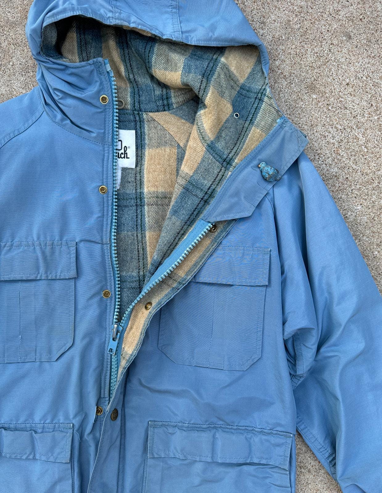 ジャケット・アウター WOOLRICH anorak nylon hoodie jacket Woolrich Vintage Plaid Wool Lined Nylon Anorak Jacket
