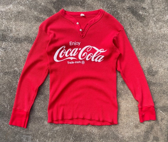 Vintage 1970s Coca Cola Fruit of the Loom Buttone… - image 1