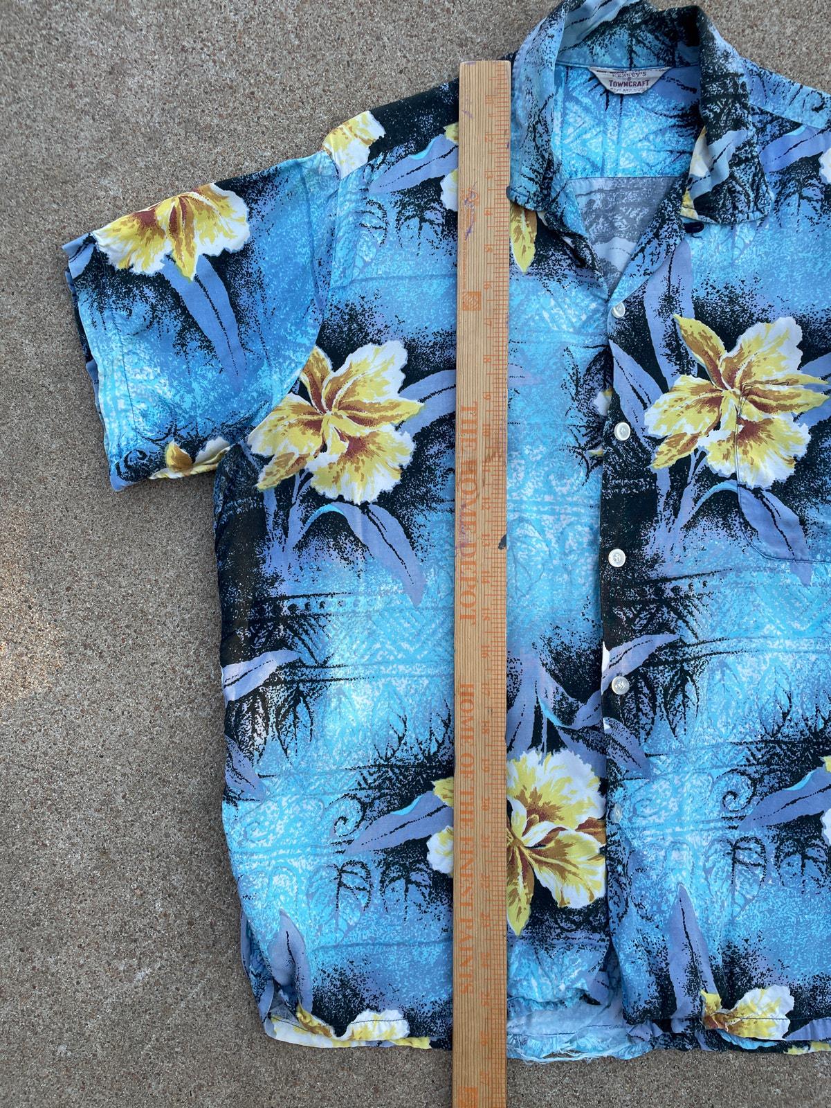 希少 50s Town Craft Vintage Hawaiian Shirt Vintage 1940s 50s Penney's Towncraft California Made