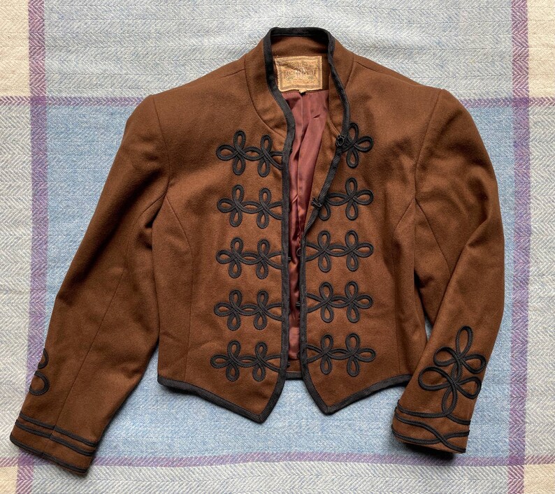 Vtg Double D Ranch Yoakum TX Embroidered Wool Military Jacket - Etsy