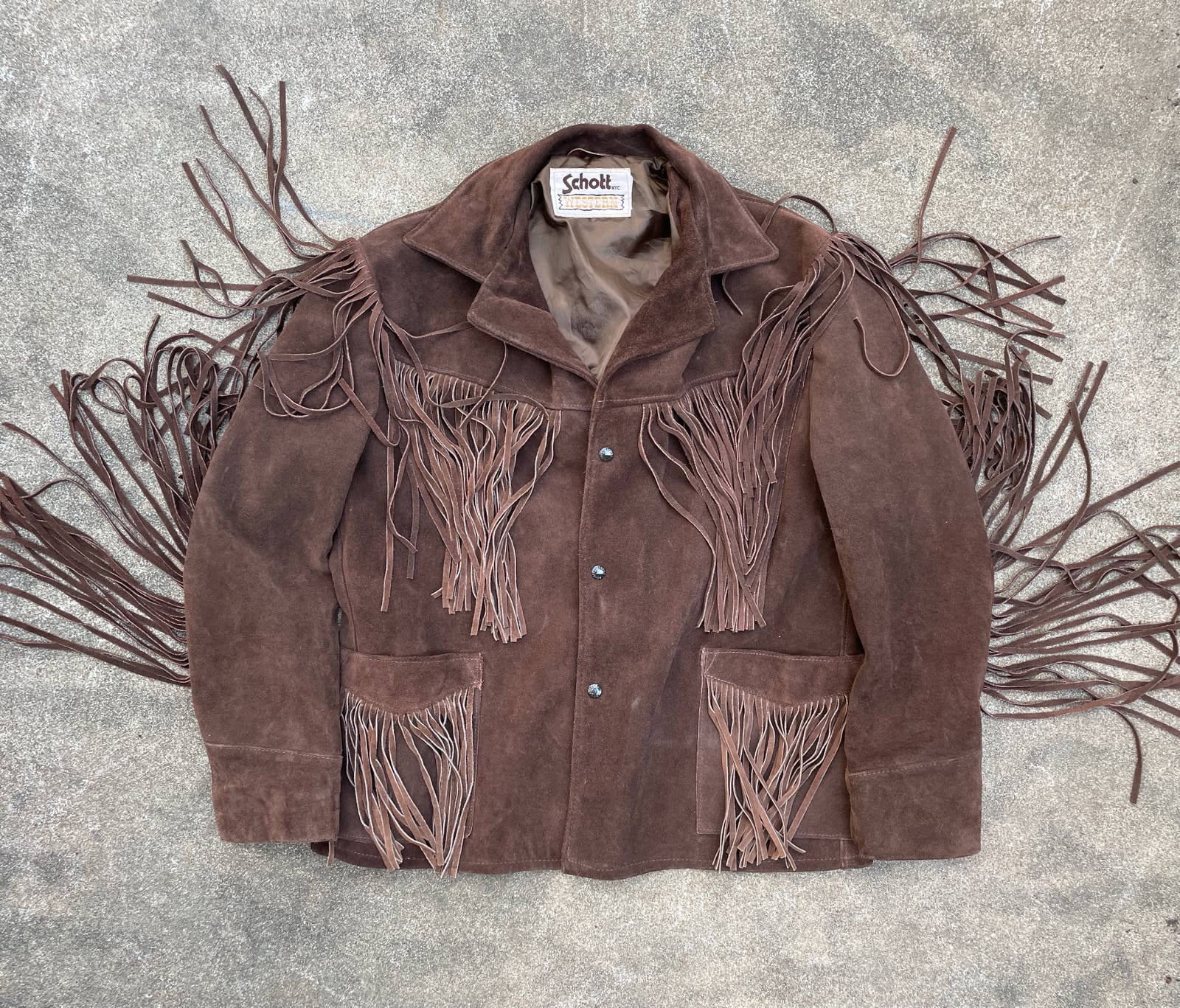 Vintage Heavy 70s/80s Schott Western Suede Fringe Rancher Jacket // Large // Dark Brown - Etsy Vintage Heavy 70s/80s Schott Western Suede Fringe Rancher Jacket // Large // Dark Brown - Etsy