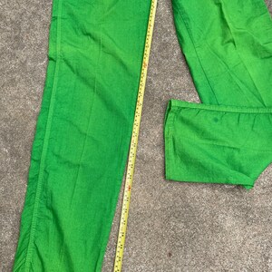 Pantalon de peintre léger vert acide DeeCee vintage des années 60 et des années 70// 28 29 x 34// Jeans de menuisier taille haute image 9