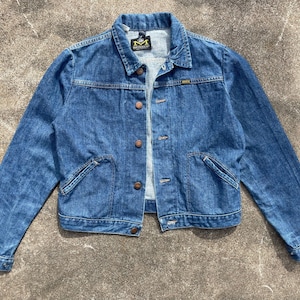 Vintage 1960s 70s Maverick Blue Bell Redline Selvedge 2-Pocket Denim Jacket // Boys 18/XS Small // Western Workwear