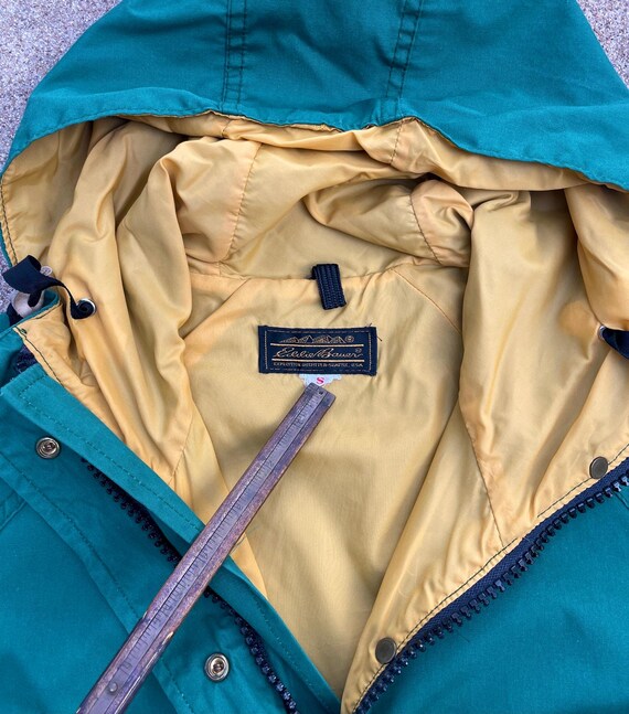 Vintage Eddie Bauer 80s 90s Green Hooded Field Jacket // Small
