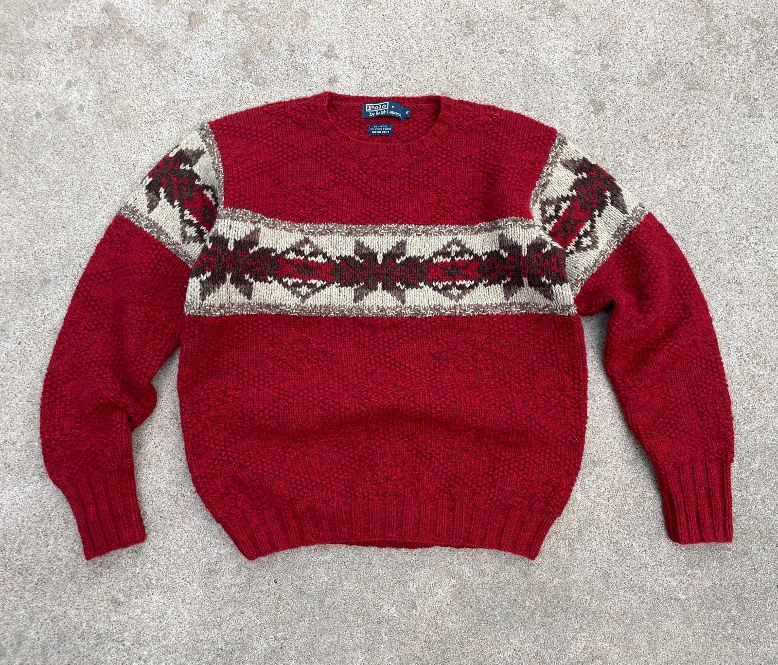 90s〜 Polo by Ralph Lauren HAND KNIT カーデ 90s Polo Ralph Lauren