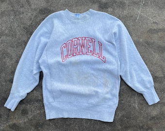 Vintage 90s Champion Reverse Weave Cornell University Pullover Sweatshirt // XL // Made in USA