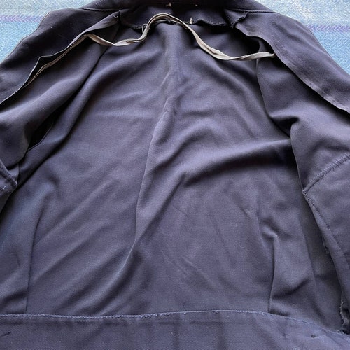 E.H.'s Vintage Worn Unbranded 1950s shops 60s Work Jacket / Med Large / Thrashed Worn Uniform Whipcord