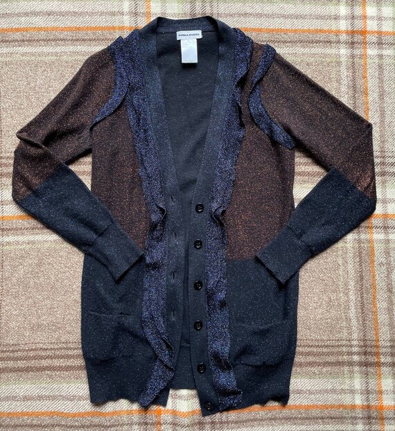 Vintage Sonia Rykiel Metallic Shimmer Wool Blend Ruffle - Etsy