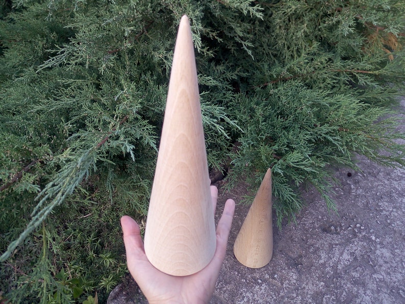 Wooden Cone 240x78mm Big wood cones Natural Eco friendly Etsy