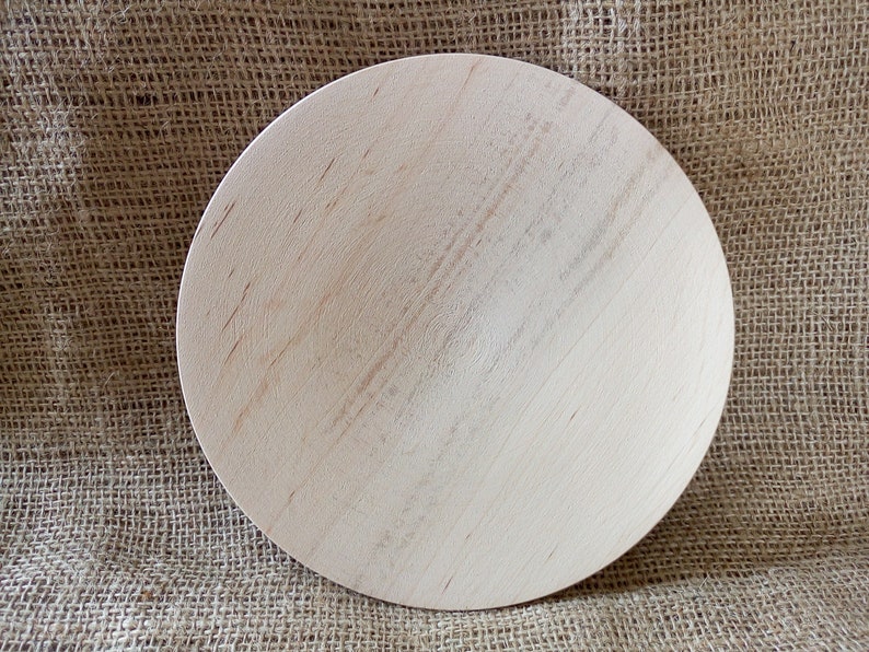 Unfinished Wooden Plate Wooden Shape circle Unpainted Etsy