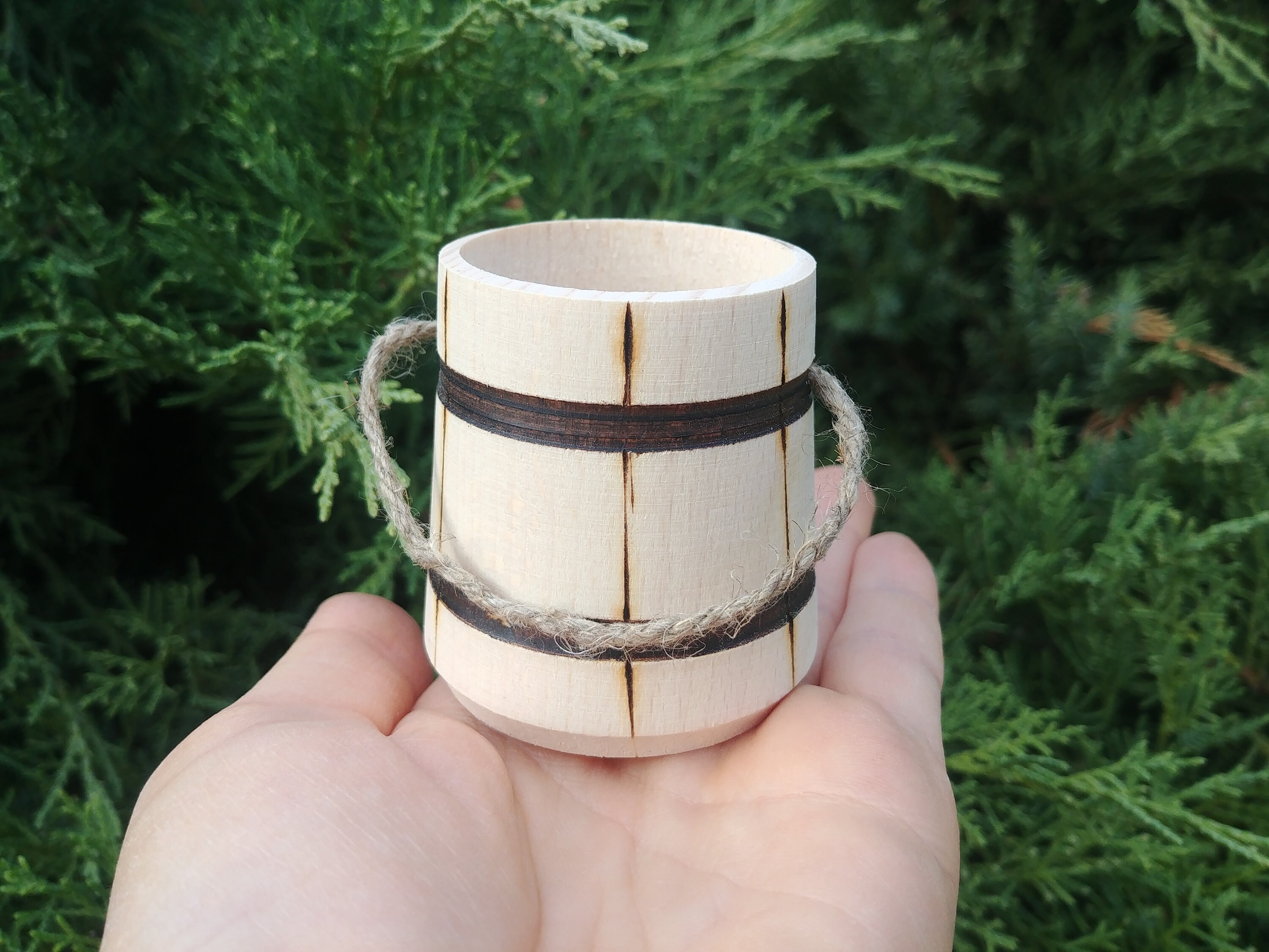 Miniature bucket Small wooden bucket Dollhouse bucket Mini Etsy