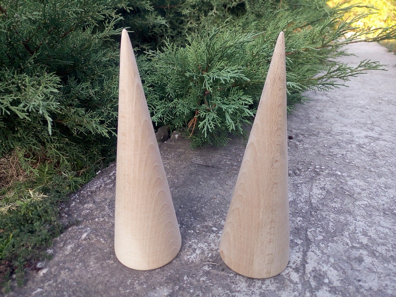 Wooden Cone 240x78mm Big wood cones Natural Eco friendly Etsy