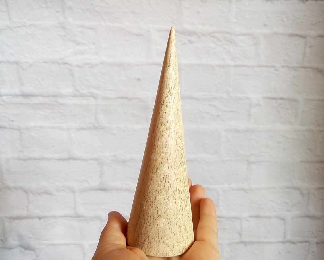 Wooden Cone 150mm Big wood cones Natural Eco friendly Wooden Etsy