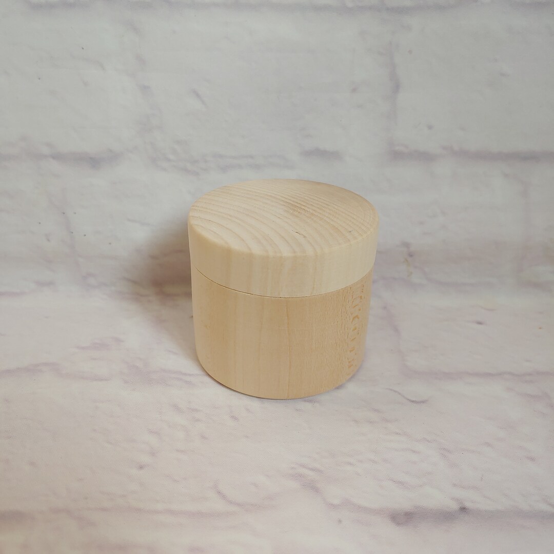 55mm 2.2 Inch Proposal Round Ring Box, Unfinished Wooden Box, Rustic ...