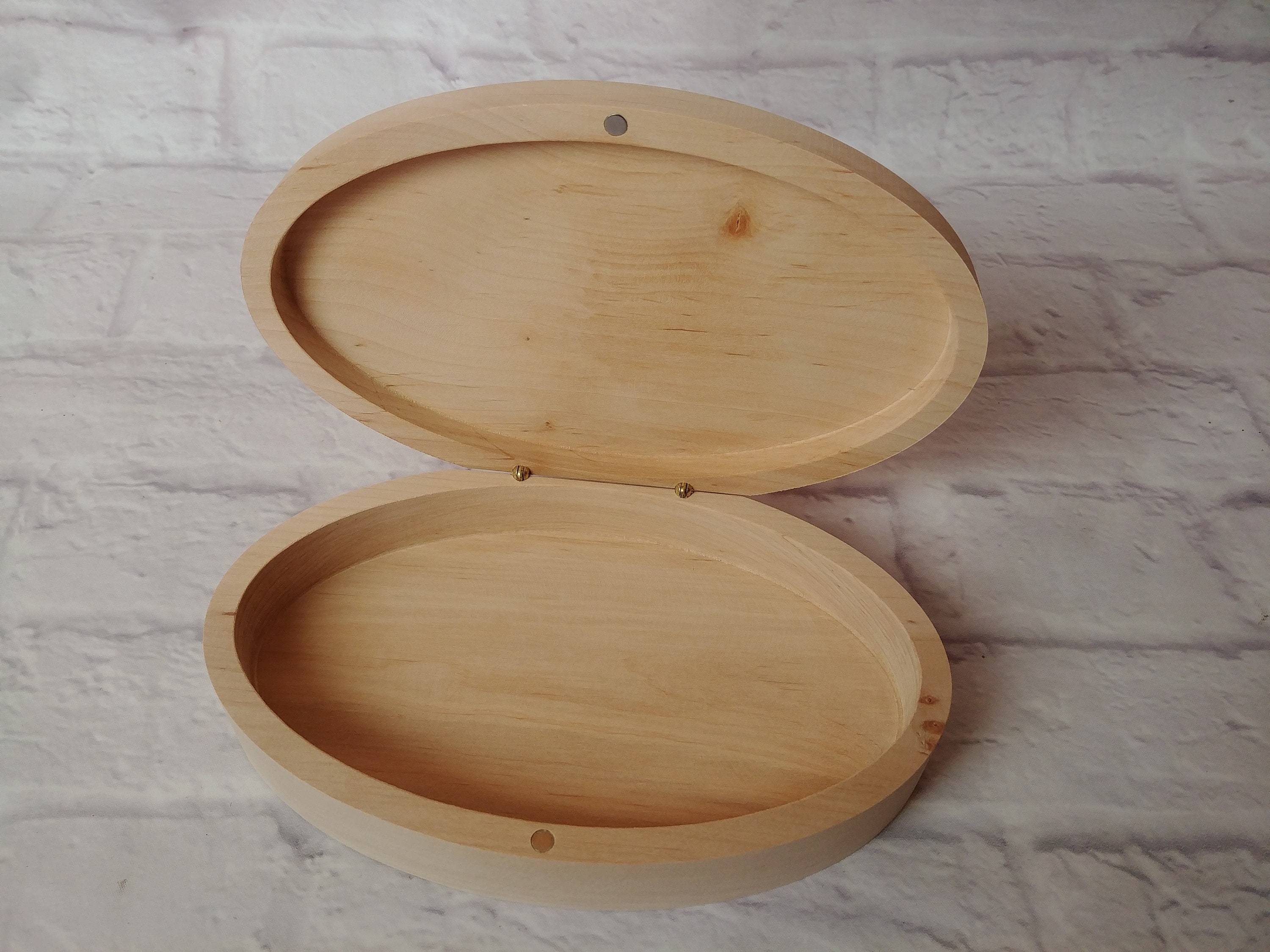 Large oval wood box Unfinished oblong wooden box eco friendly Etsy