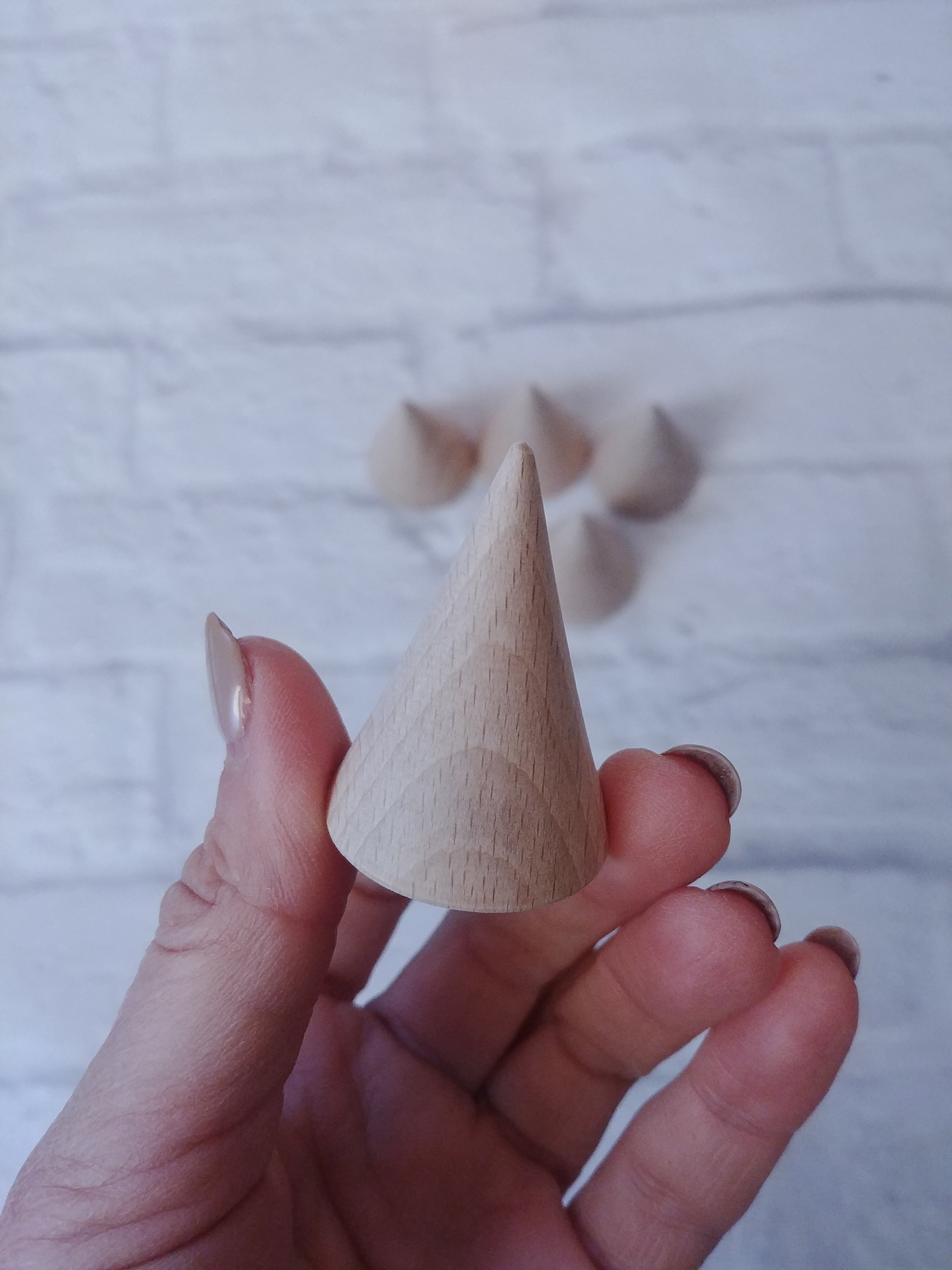 Wooden Cone Medium wood cones Natural Eco friendly Unfinished Etsy