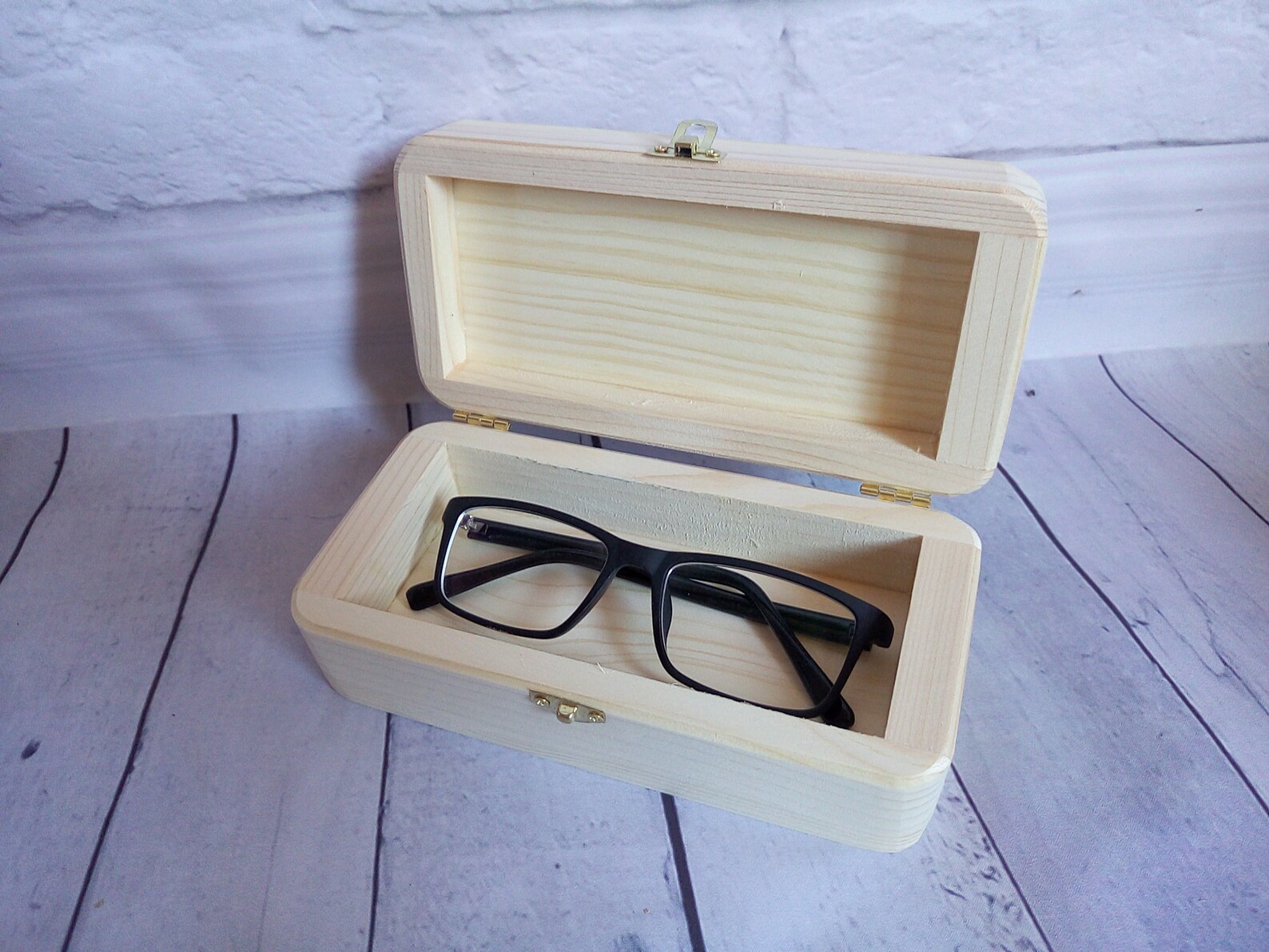 Natural Wood box eyeglasses case sunglasses case Unfinished Etsy
