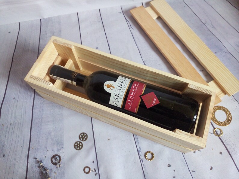 unfinished wood wine box